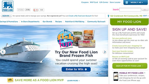 Food Lion 'Fish 'n' Fun' Carousel Ad