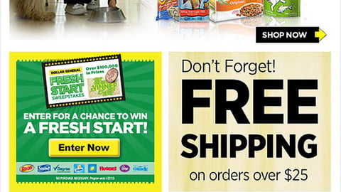 Dollar General 'Fresh Start' Email Ad