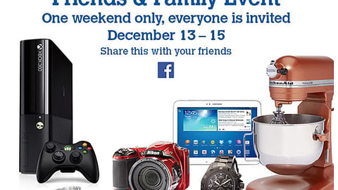 Sam's Club 'Friends & Family Event' Email