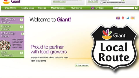 Giant-Landover 'Local Route' Carousel Ad