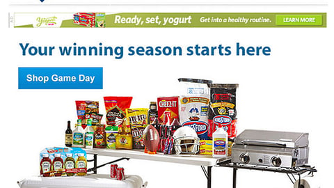 Sam's Club 'Game Day Central' Email