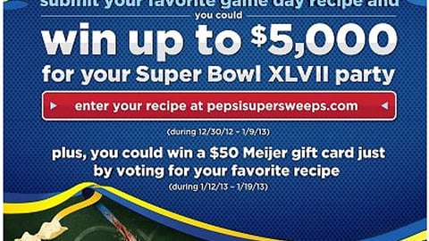 Meijer PepsiCo 'Game Day Recipe' Facebook Update