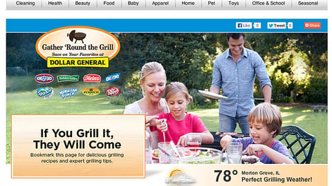 Dollar General 'Gather 'Round the Grill' Landing Page