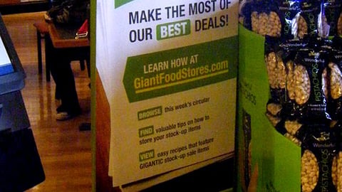 Giant-Carlisle 'Gigantic Stock-Up Sale' Standee