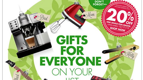 Bed Bath & Beyond 'Gift Guide' Email