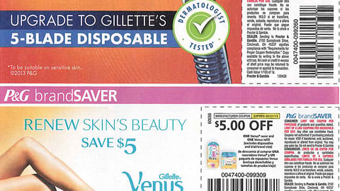 Gillette Disposal Razor FSIs