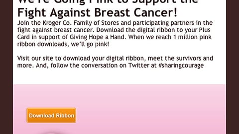 Kroger Yoplait 'Giving Hope a Hand' Email