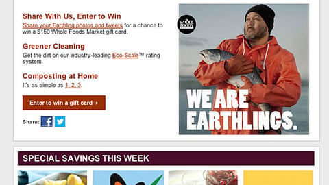 Whole Foods 'Earthlings' Email