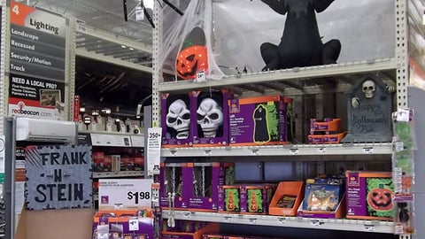 Home Depot Halloween Merchandising