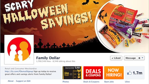 Family Dollar 'Halloween Savings' Facebook Cover