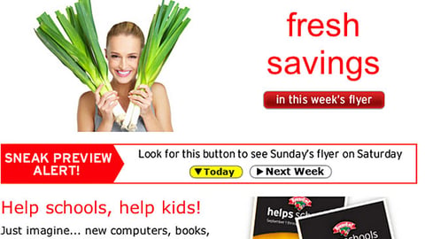 'Hannaford Helps Schools' Email Ad
