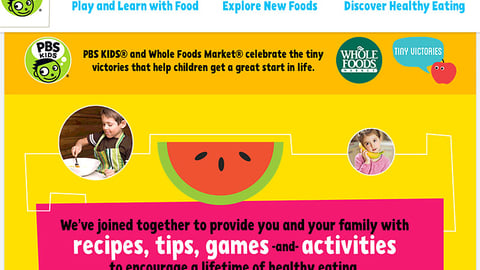 PBS Kids Whole Foods 'Tiny Victories' Landing Page
