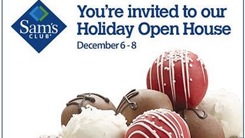 Sam's Club 'Holiday Open House' Facebook Update