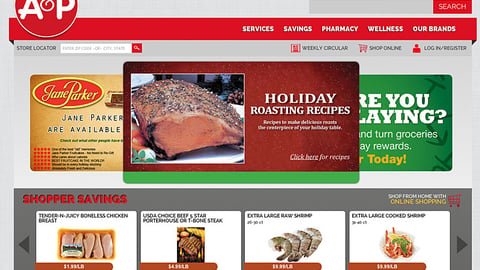 A&P 'Holiday Roasting Recipes' Carousel Ad