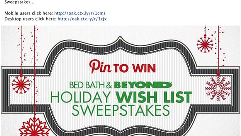 Bed Bath & Beyond 'Holiday Wish List' Update