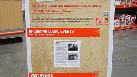 Home Depot 'Doing More for Veterans' Standee