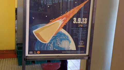 Whole Foods 'Parmageddon' Stanchion Sign
