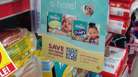 Pampers Family Dollar Shelf Talker