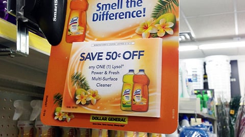 Lysol Dollar General 'Smell the Difference' Shelf Talker