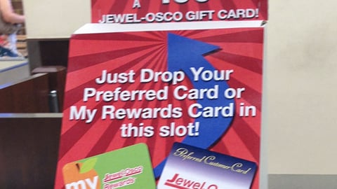 Jewel-Osco Preferred Card Dump Bin