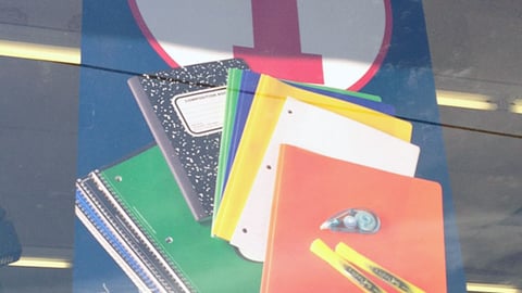 Family Dollar 'School Supplies' Window Poster