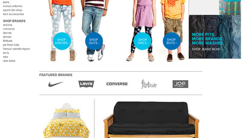 JCPenney 'Back to School' Landing Page
