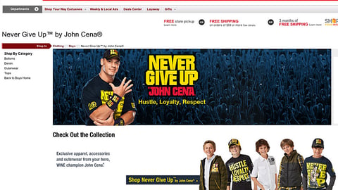 Kmart.com Never Give Up John Cena Brand Showcase