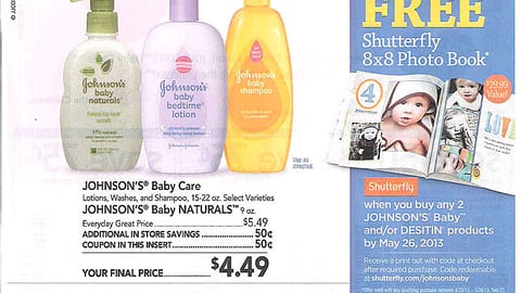Johnson's Baby Jewel-Osco 'Free Photo Book' FSI