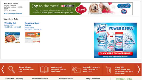 Kroger Purina 'Joy to the Pets' Display Ad