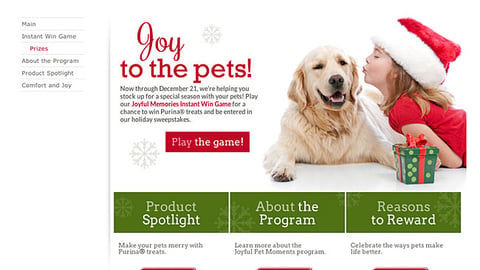 Kroger Purina 'Joyful Memories' Page