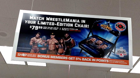 Kmart 'WrestleMania' Ceiling Sign