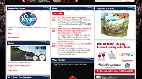 Kroger Daytona 500 Home Page