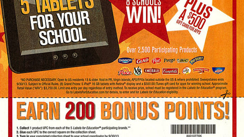 Campbell Soup 'Labels for Education' FSI
