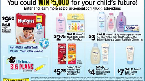 Dollar General Huggies 'Little Hands, Big Plans' Feature