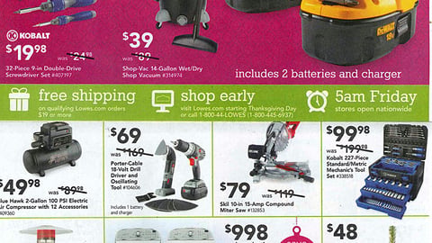 Lowe's 'Black Friday' Feature