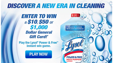 Dollar General Lysol Power & Free Brand Showcase