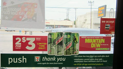 Mountain Dew 7-Eleven 'Awesummer' Window Cling