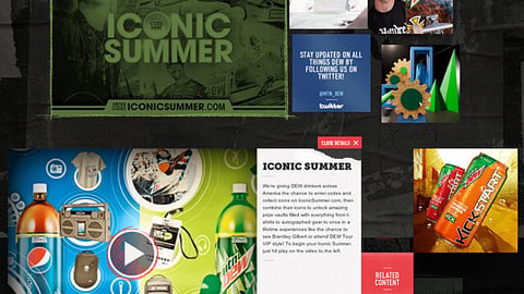 Mountain Dew 'Iconic Summer' Home Page Ad