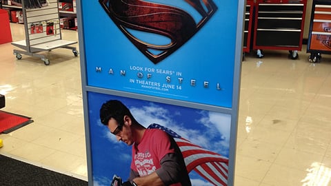 Sears 'Something Super' Stanchion Sign