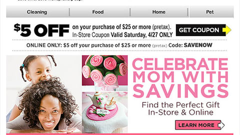 Dollar General 'Celebrate Mom' Email