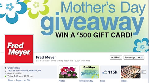 Fred Meyer Mother's Day Sweepstakes Facebook Graphic