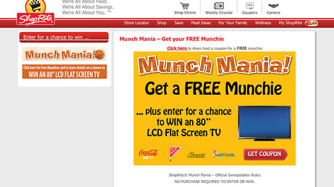 ShopRite 'Munch Mania' Landing Page