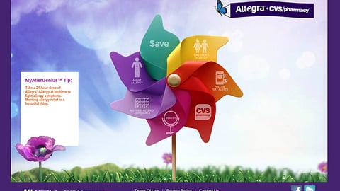 Allegra CVS 'MyAllerGenius' Home Page