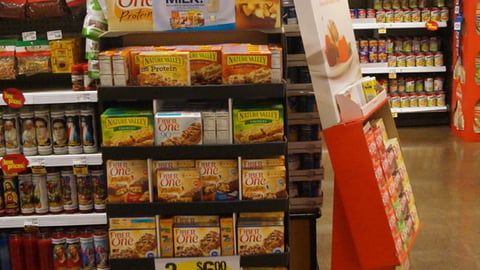 Kroger General Mills 'Free Milk' Sign