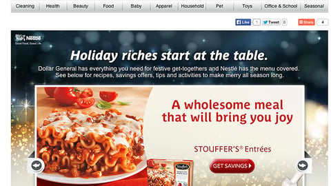 Dollargeneral.com Nestlé 'Holiday Riches' Showcase