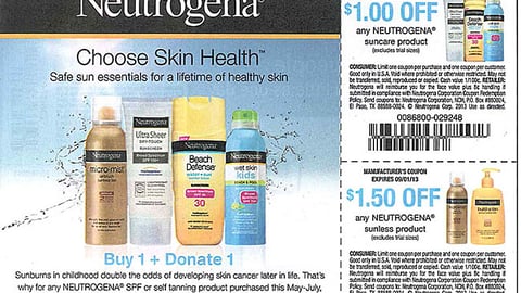 Neutrogena 'Buy 1 + Donate 1' FSI