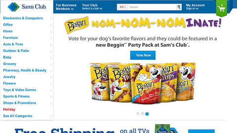 Sam's Club Beggin' 'Party Pack' Carousel Ad