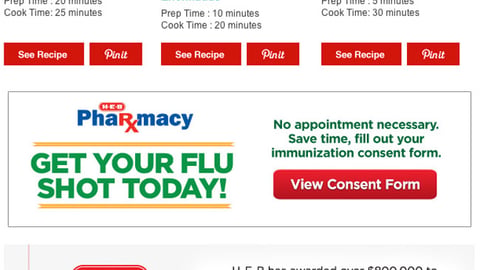 H-E-B 'BooKoos for Less' Email