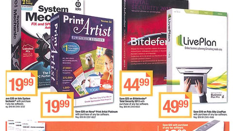 OfficeMax 'Save On This Software' One-Sheet