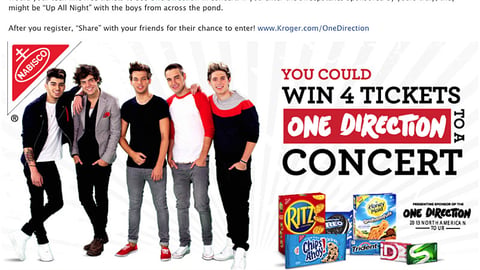 Kroger Nabisco One Direction Facebook Update